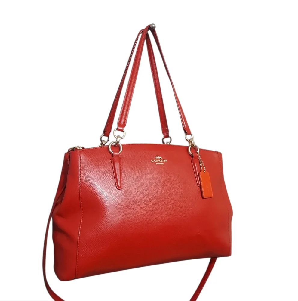 Coach Christie Crossgrain Leather Shoulder Bag Great Condition - Picture 3 of 13